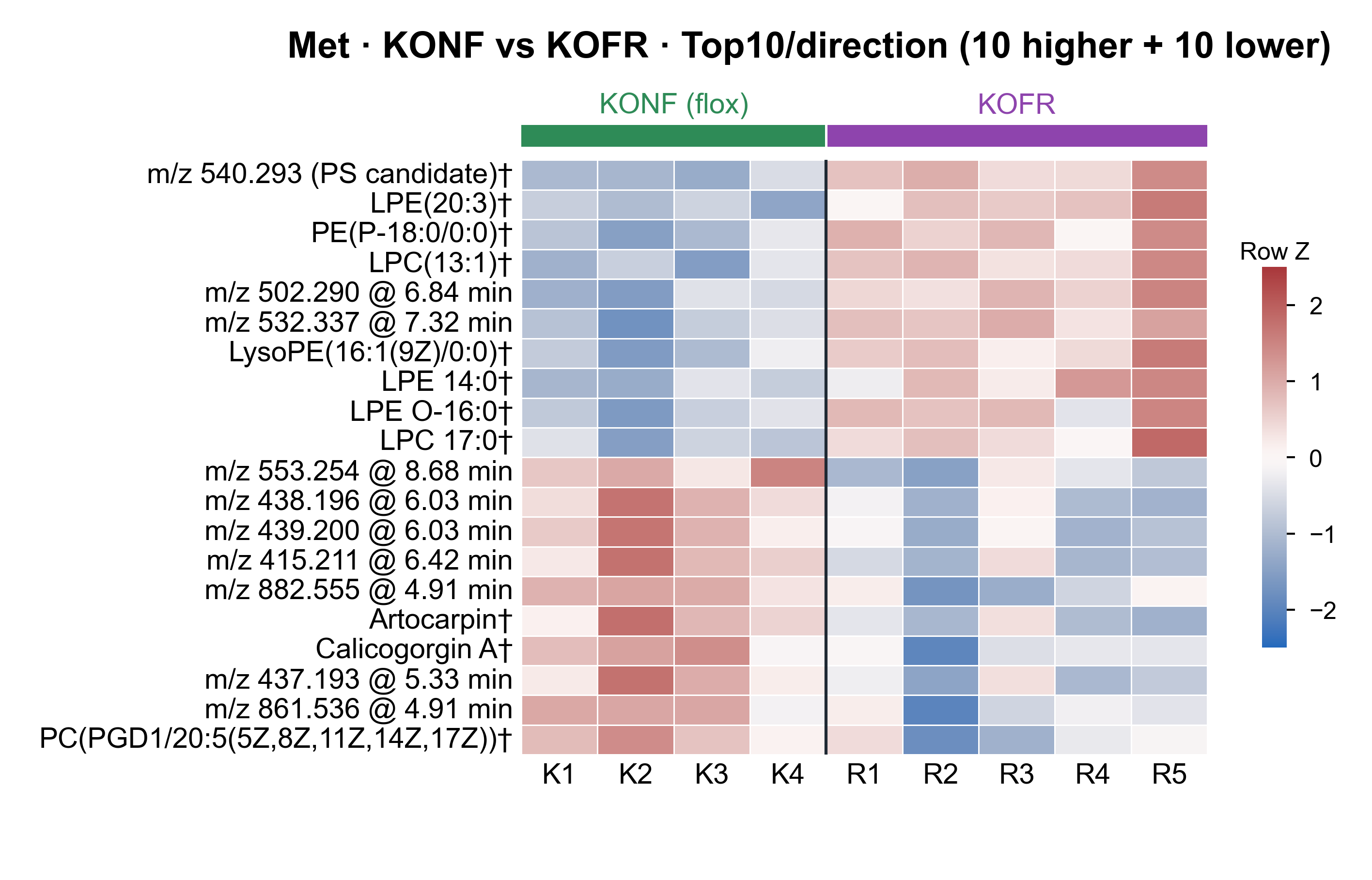 Heatmap Top10 per direction
