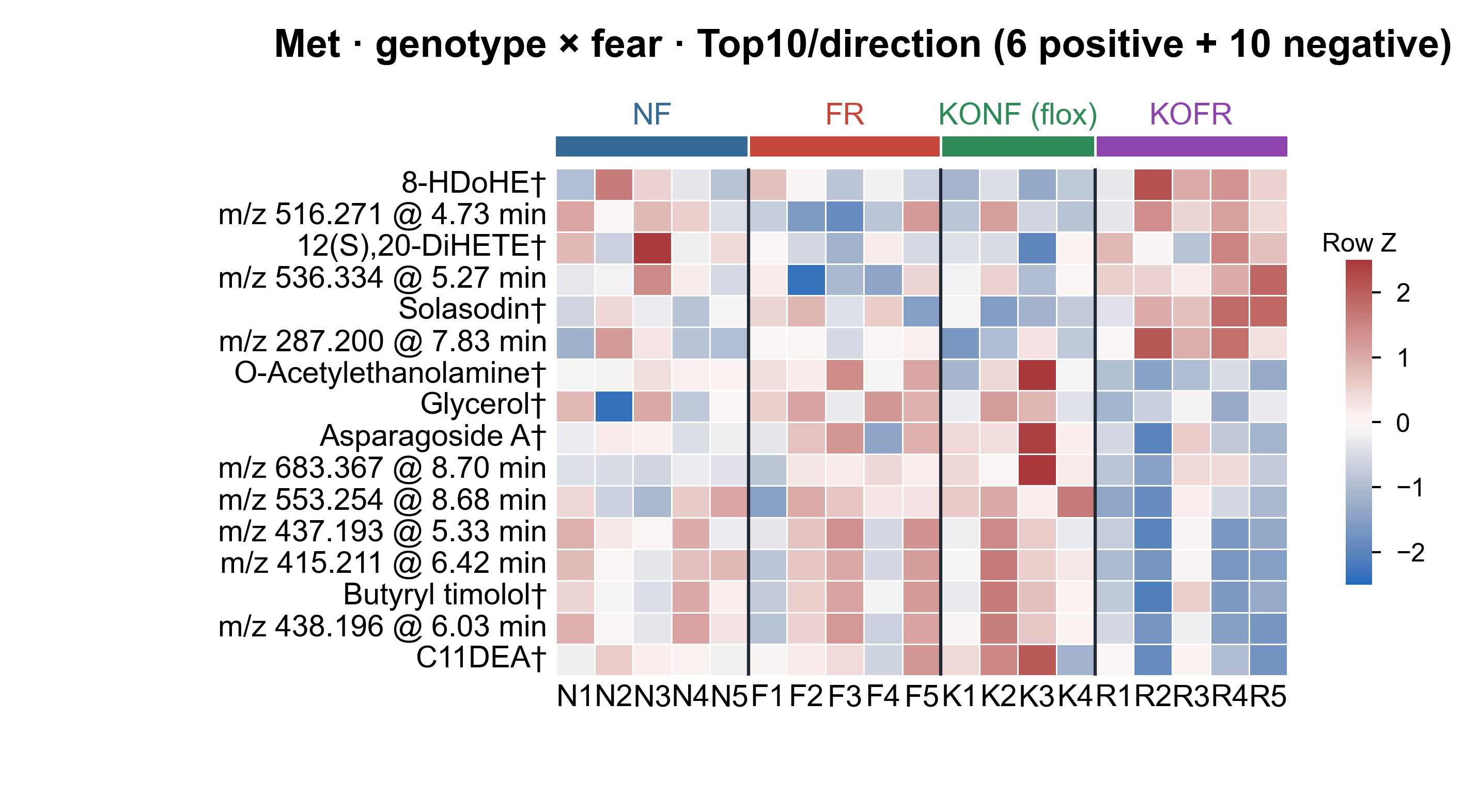 Heatmap Top10 per direction