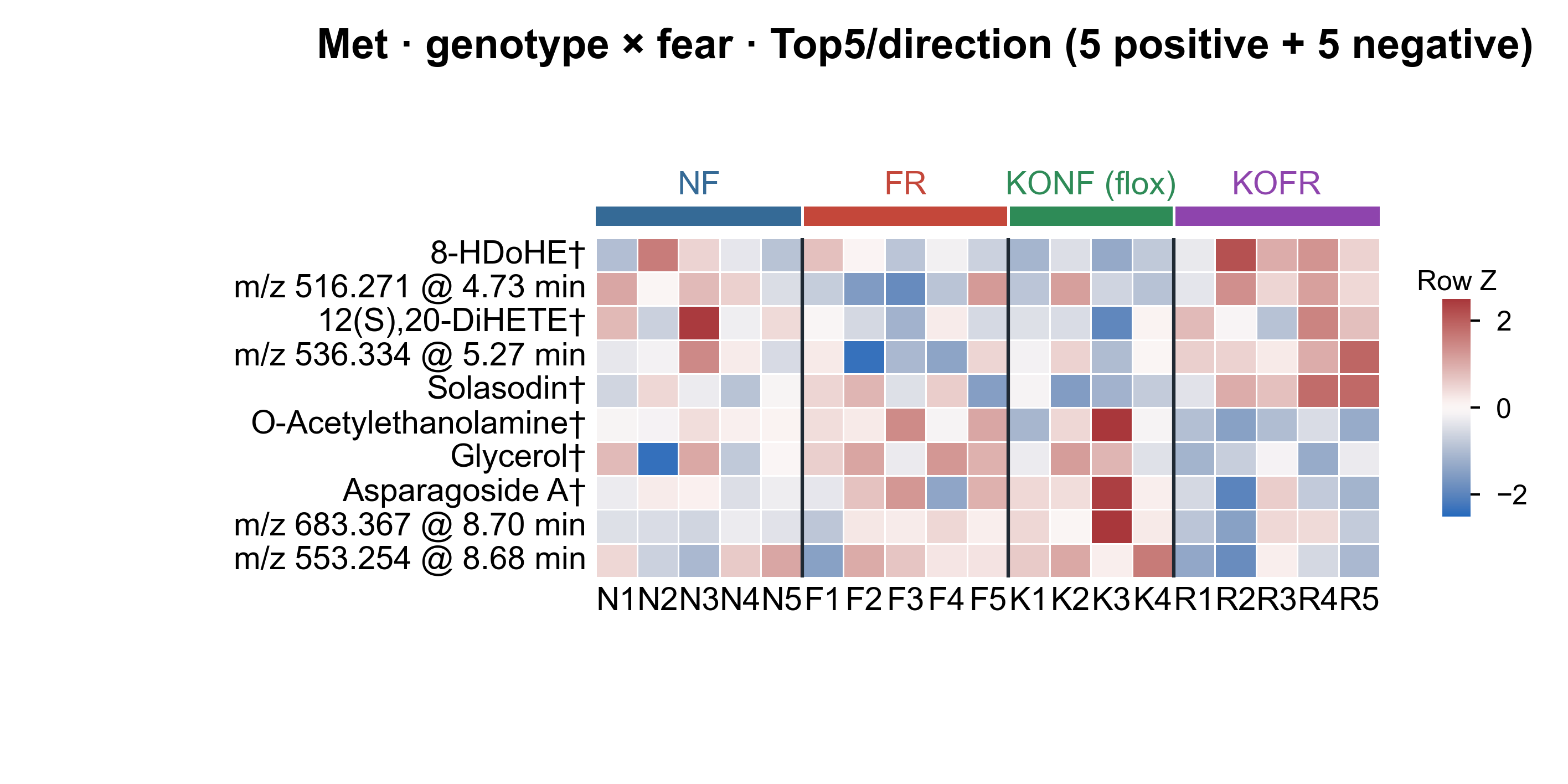 Heatmap Top5 per direction