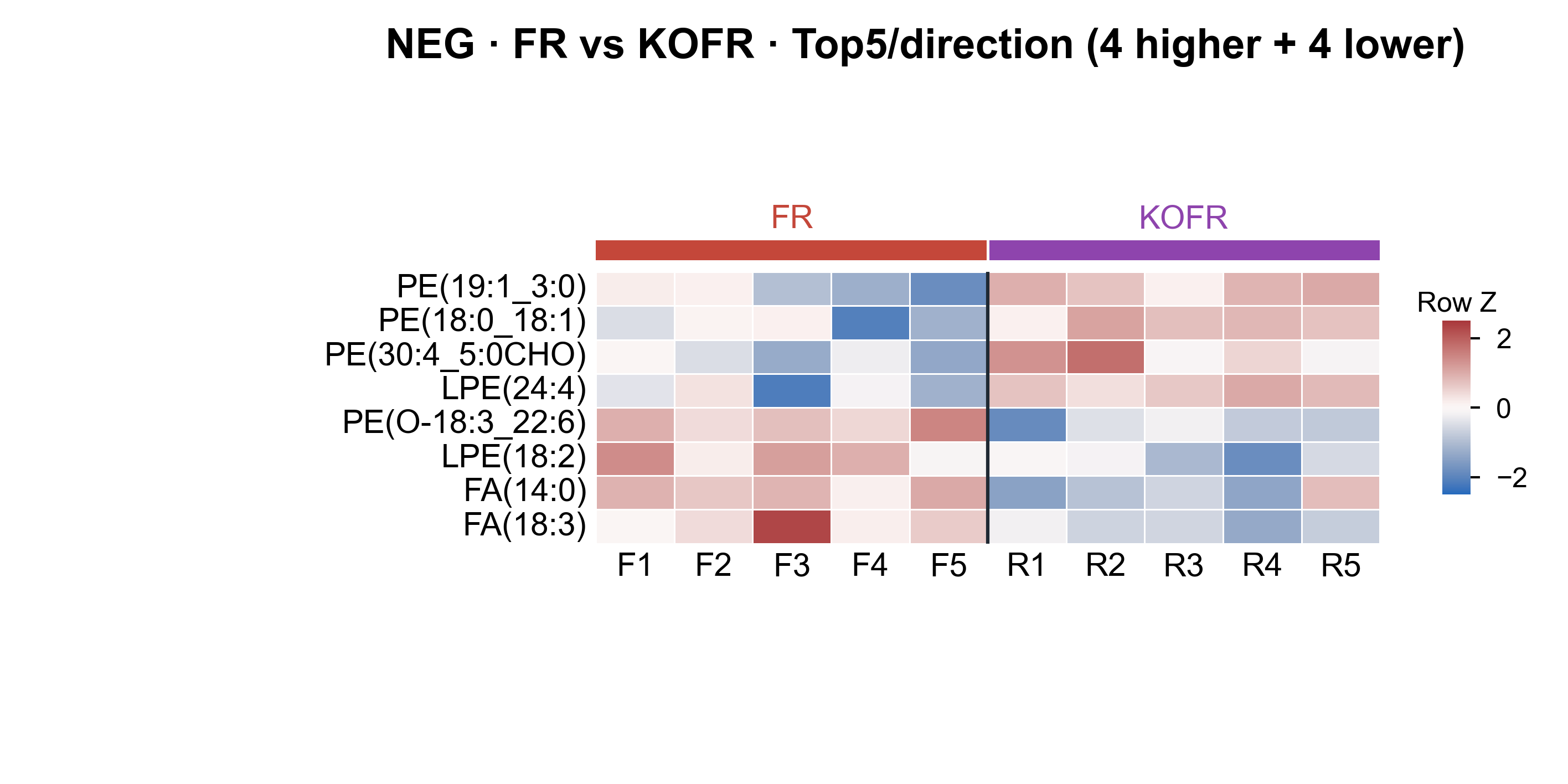 Heatmap Top5 per direction