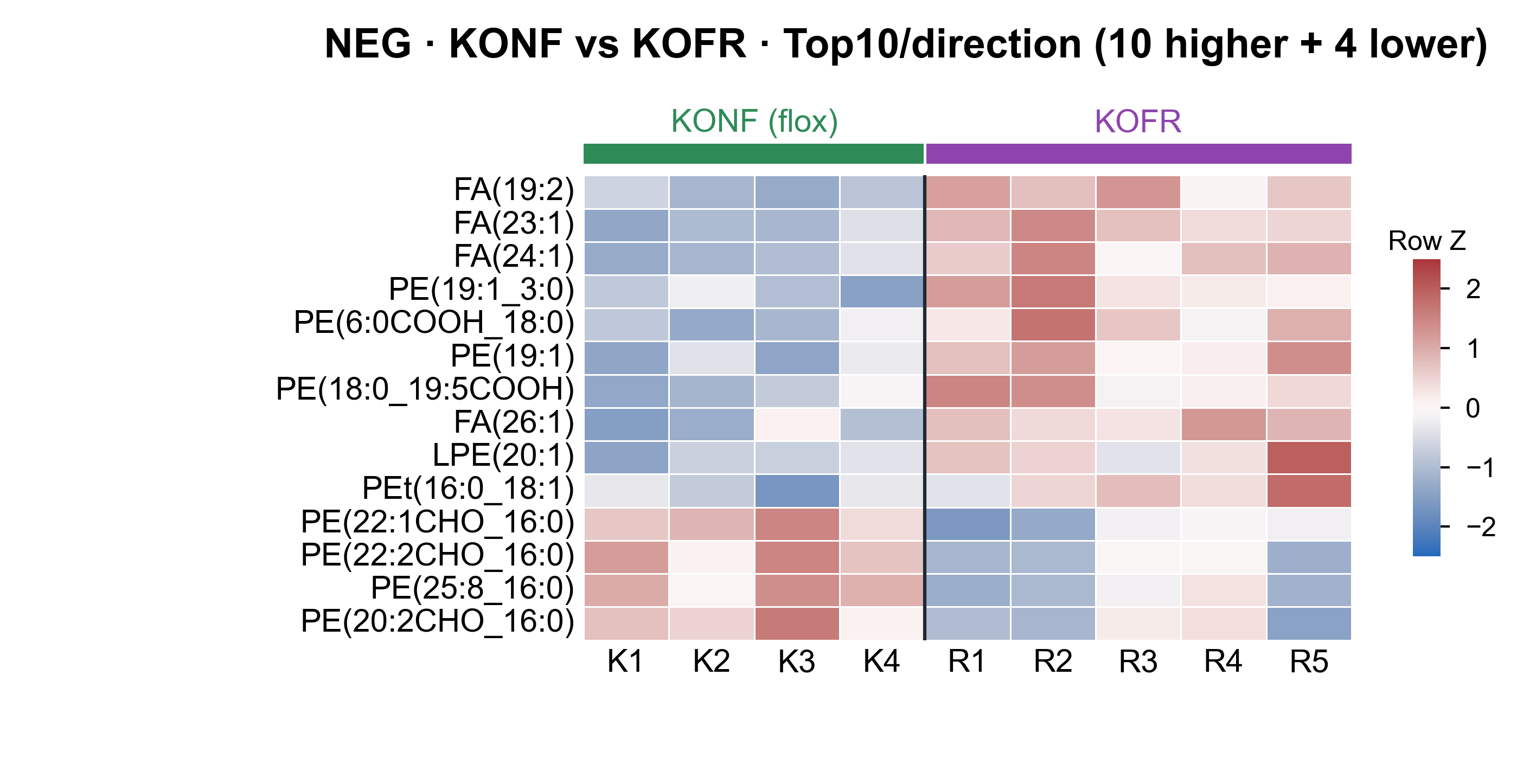 Heatmap Top10 per direction