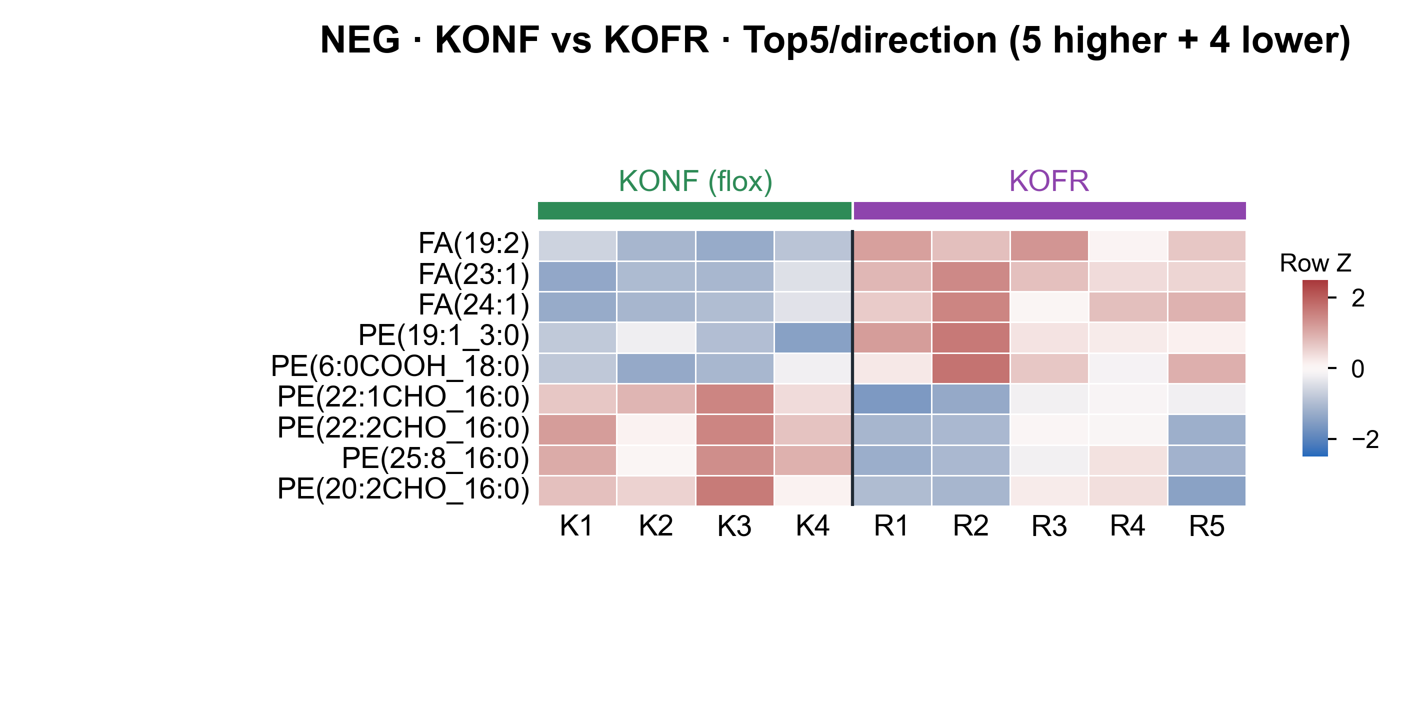 Heatmap Top5 per direction