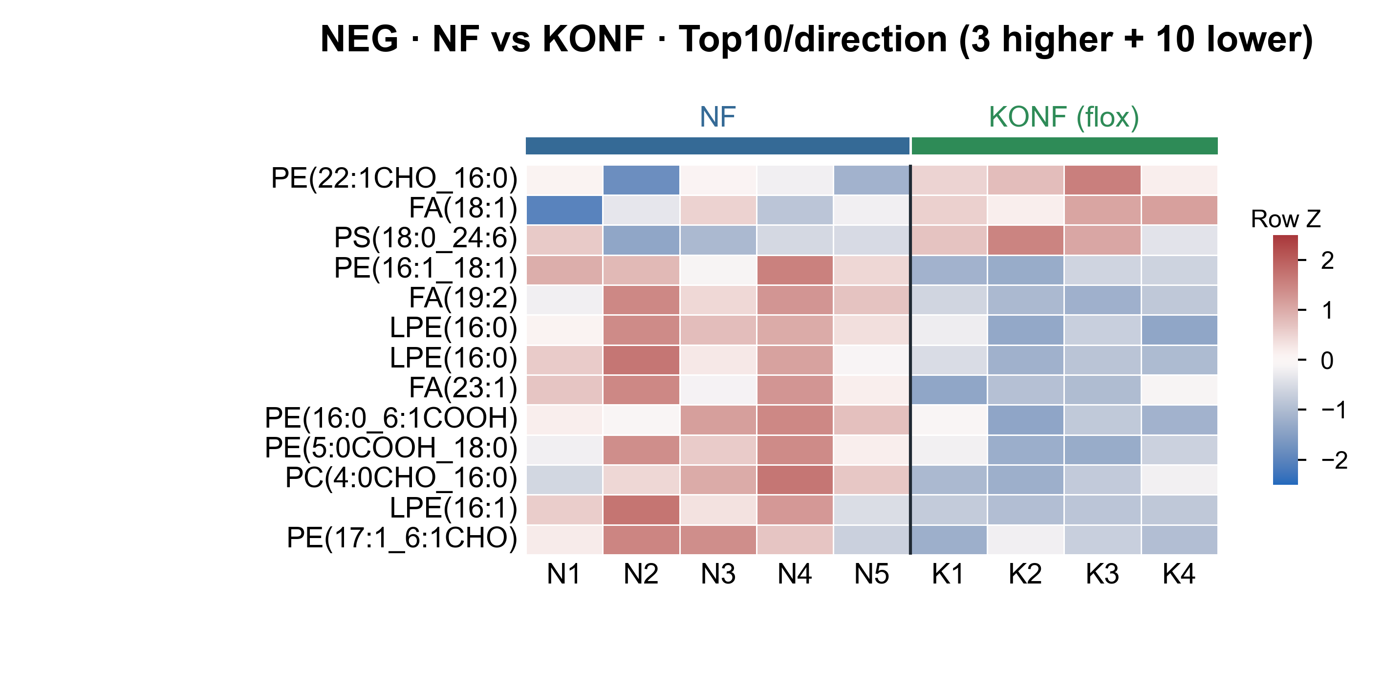 Heatmap Top10 per direction