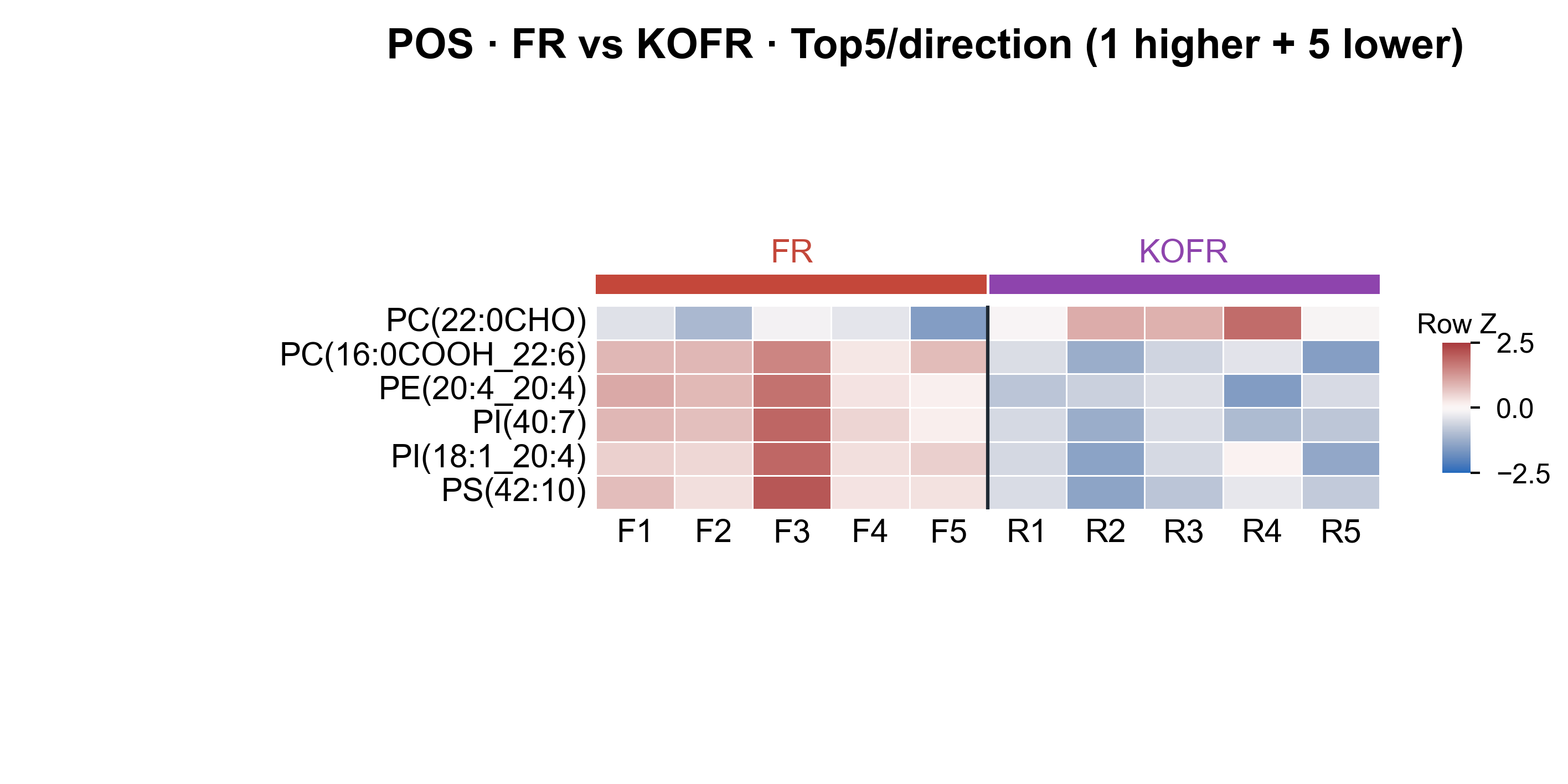 Heatmap Top5 per direction